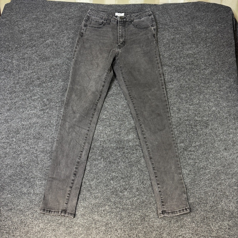 Forever 21 Skinny Leg Jeans Womens 26 Gray Denim Cotton Stretch Everyday Wear